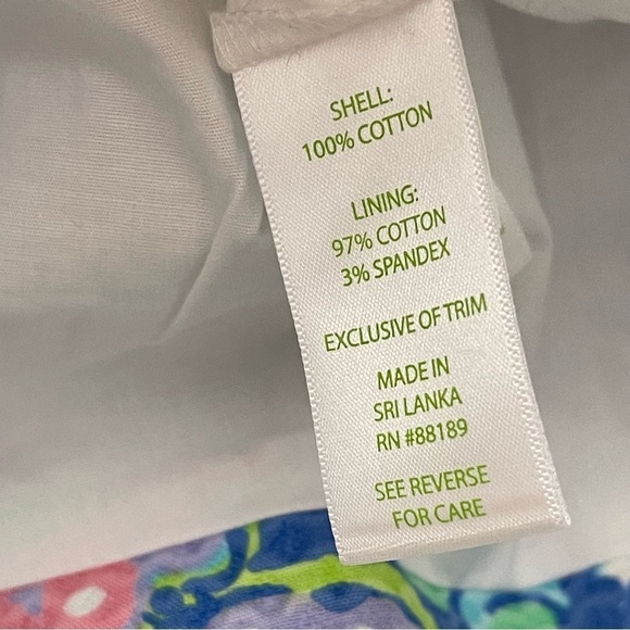 Lilly Pulitzer Marigold Skort 2 Conch Republic High Rise Cotton Skirt Over Short - Picture 7 of 7